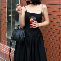 SUCHCUTE Vestido Largo Negro Para Mujer Estilo Coreano Gótico Vintage Sin Mangas Slim Ajustado Para Fiestas Clubwear Verano - details 15