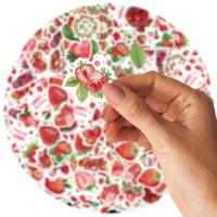 Pegatinas Creativas De Fresa 46pcs Para DNI Cuaderno Botella De Agua Equipaje Estación De Año Nuevo Escuela Accesorios De Papel - details 5
