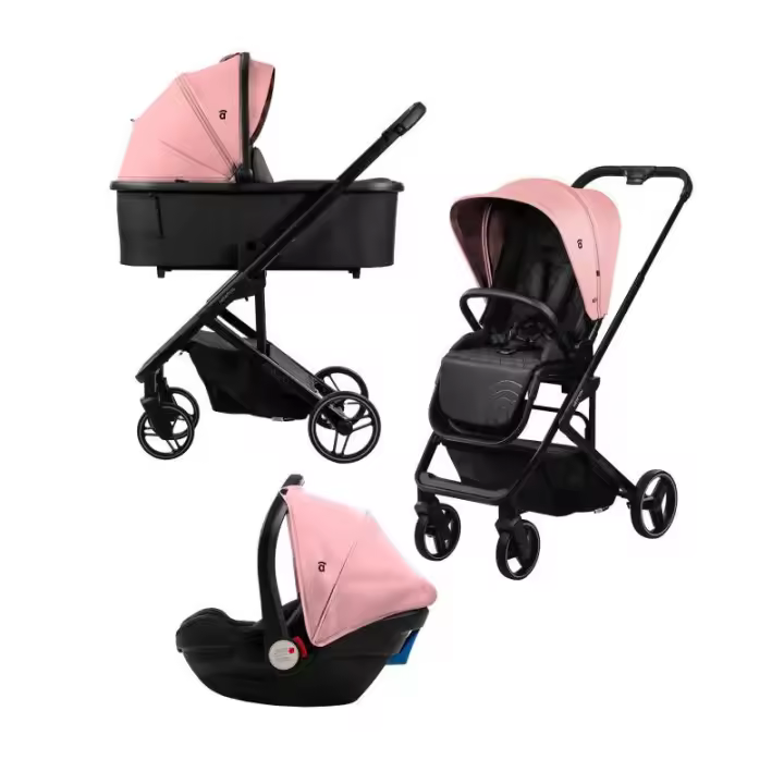 SISTEMA DE VIAJE DE BEBE ASALVO NEWTON ROSA SILLA PASEO, CAPAZO Y SILLA AUTO HASTA 22 KG - 1