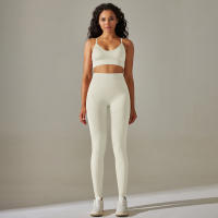 Conjunto De Leggings De Yoga Para Mujer Ropa Deportiva De Gimnasio Conjunto De Leggings Y Sujetador De Cintura Alta Sin Costuras Transpirable Y Anti-Pelusa - details 4