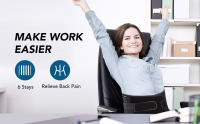 Cinturón de Apoyo Lumbar para Alivio del Dolor en la Espalda con 6 Estabilizadores Transpirable para Hombres y Mujeres para Soporte Lumbar en el Trabajo - details 0