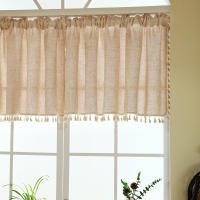 Cortina Corta Bohemia Japonesa 1pc En Poliéster Con Borlas Estilo Rod Pezón Para Ventana Puerta Armario Decoración De Ventanas Y Puertas - details 4