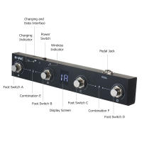 Controlador MIDI De Chocolate M-VAVE Con Pedal Y 4 Botones BT Recargable Transmisión Inalámbrica Sistema APP Control - details 3