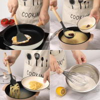 Juego de Herramientas de Cocina de Silicona de 12 Piezas Cuchara, Escova de Sopa, Cuchara de Madera Antideslizante con Cubo de Almacenamiento - details 5