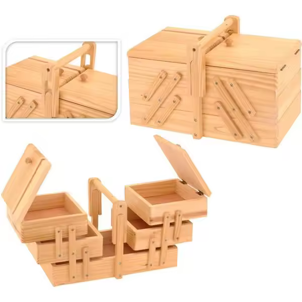 COSTURERO MADERA PINO 30x18,5x19 CM EXCELLENT - 1