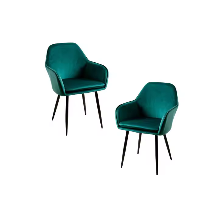 Pack 2 Sillas Chic Black - Verde - 1