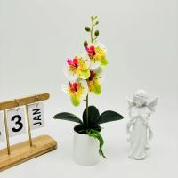 Bonsái De Mariposa Orquídea Artificial En Vaso Para Decoración De Escritorio Y Comedor En Oficina Y Hogar Regalo Para Bodas Y Cumpleaños - details 7