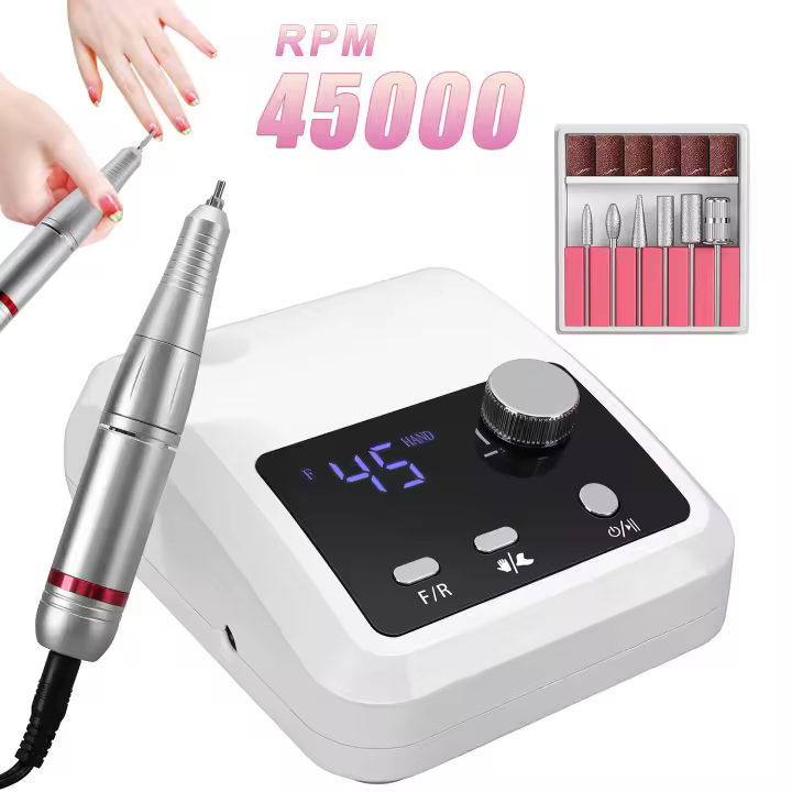 Máquina De Uñas 45000RPM Con Vibration Baja Y Modo Pausa Profesional Set De Manicura Para Salon Y Uso Doméstico - 1