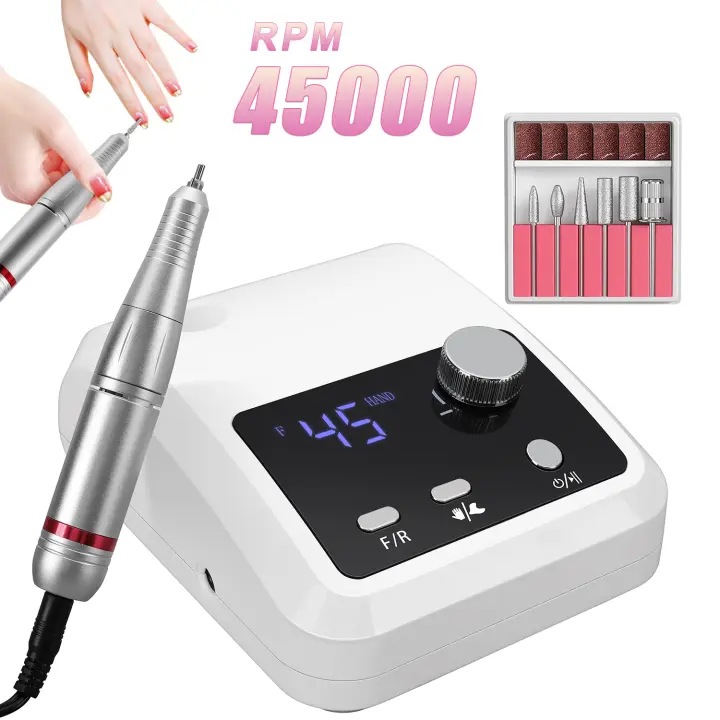 Máquina De Uñas 45000RPM Con Vibration Baja Y Modo Pausa Profesional Set De Manicura Para Salon Y Uso Doméstico - 1