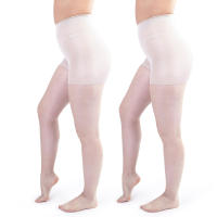 Kave 2 Pares De Medias Pantimedias 20D Para Mujer Con Cintura Controlada Y Punta Aumentada Color Negro Talla Alta Elásticas - details 3