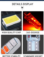 ORO 10pcs Lámpara De Destello T10 Doble Color 12V LED De Silicona Para Coche Luz De Freno Faros De Señalización Universal - details 3