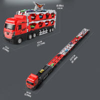 Camión De Contenedor Ejector Con Vía Plegable Coche De Ingeniería Para Niños Juguetes De Retroceso Pull Toy Regalos De Navidad Aleación De Plástico ABS Edad Recomendada 4-12 Años - details 3