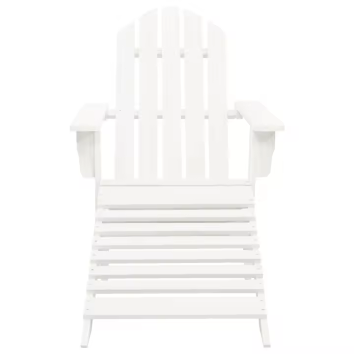 Silla de Jardín con otomana Madera Blanca - 1