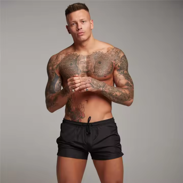 Shorts De Playa Fitness Transpirables Para Hombre Pantalones De Entrenamiento Rápidos Y Secado Cool Para Baloncesto Y Musculación Casual - 1