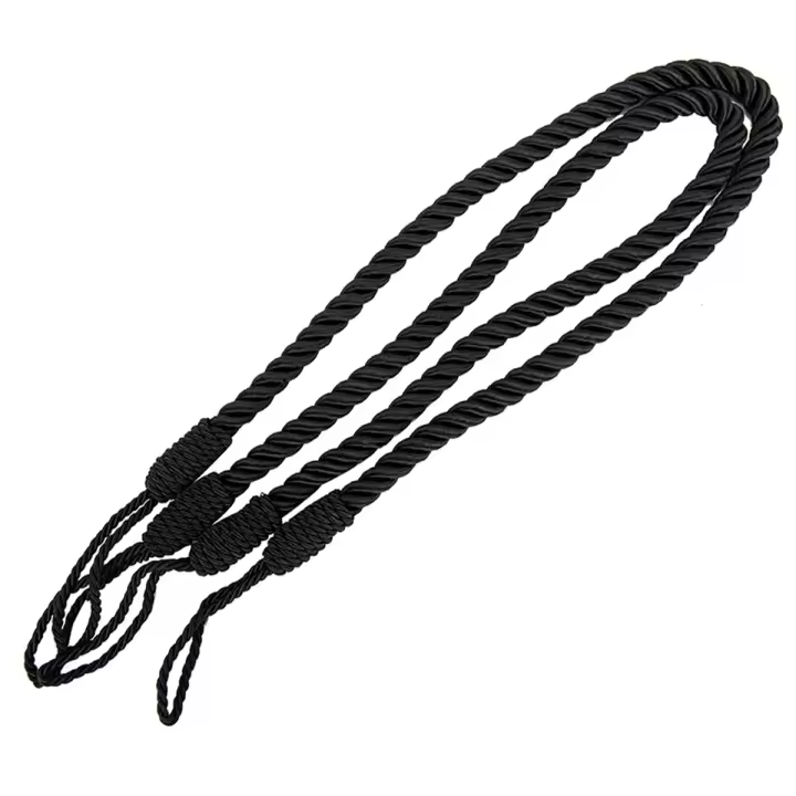 2Pcs Amarras Para Cortinas De Algodón Con Hebilla Gran Tira De Cuerda Decorativas Para Hogar Accesorios De Cortinas Estilo Moderno - 1