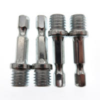 Adaptador De Barrilla Conector Hexagonal 1-4PCS Tornillo De 1/4(6mm) M10/M14 Polinización De Ángulo De Conector Herramienta De Trabajo Metálico - details 4