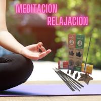 Buscodecor - Incienso Natural y Orgánico, 2 Cajas de Conos (Nag Champa y Temple) + 2 Cajas de stickers (Palo Santo y Jazmín) + Quemador de Madera con Forma de Estrella Para Conos y Varillas - details 0