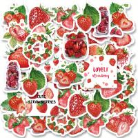 Pegatinas Creativas De Fresa 46pcs Para DNI Cuaderno Botella De Agua Equipaje Estación De Año Nuevo Escuela Accesorios De Papel - details 2
