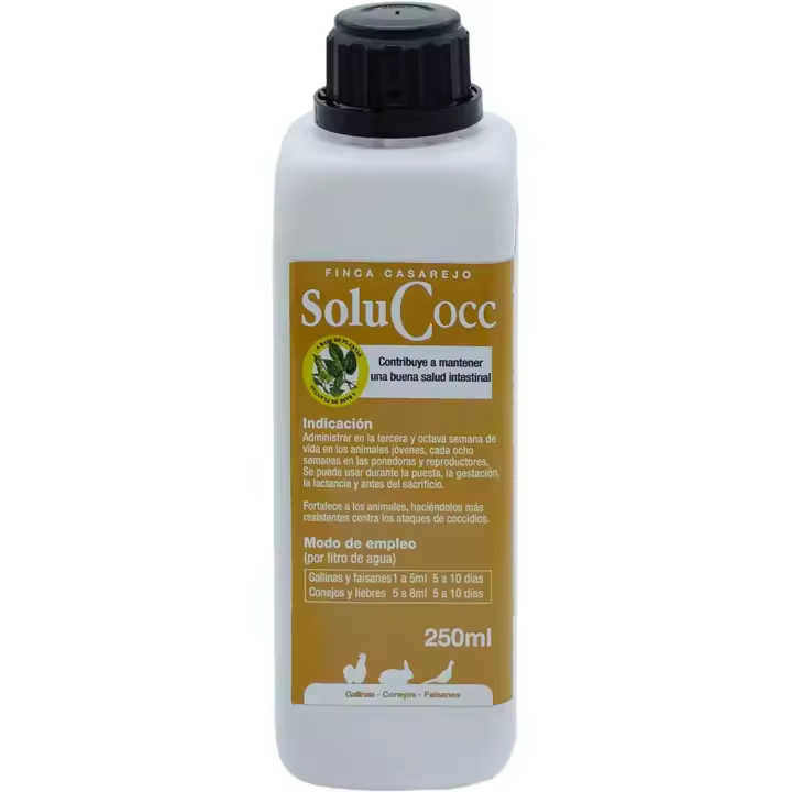 FINCA CASAREJO - Solución Natural para Prevención de Coccidios en Gallinas, Conejos y Faisanes - Resistente a Parásitos - 250ml/ 1L / 5L - 1