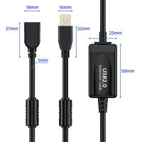 Cable De Extensión USB 2.0 Activo De 10M Con Amplificador Hombre a Mujer Para MP3 / MP4 Juguetes Computadora Robot - details 5
