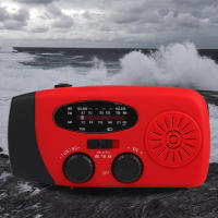 Radio De Emergencia Con Luz De LED Y Crank De Mano 2000mAh AM FM NOAA Solar Tenedor De Emergencias Y Camping Con Cargador De Power Bank - details 3