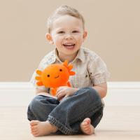 Peluche de axoiotl naranja, almohada de axoiotl de 20 cm para decoración de habitación de niños, lindo muñeco de axoiotl, colección de figuras de peluche de animales de dibujos animados para niños, niñas y amantes de los juegos - details 3