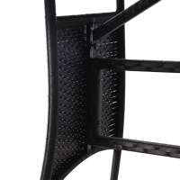 vidaXL Mesa de jardín 80x80x74 cm ratán sintético negro - details 4