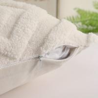 Funda De Cojín De Velours Blanco Crema Con Patrón De Copos De Nieve Suave Y Gruesa Decorativa Para Dormitorio Y Sala De Estar - details 6