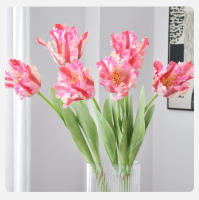 Tulipán Artificial De Pájaro 69CM En Colores Rosa Ligero Blanco Naranja Amarillo Azul Para Decoración De Hogar Hotel Boda Fotografía Props Impresión 3D Hidratante - details 9