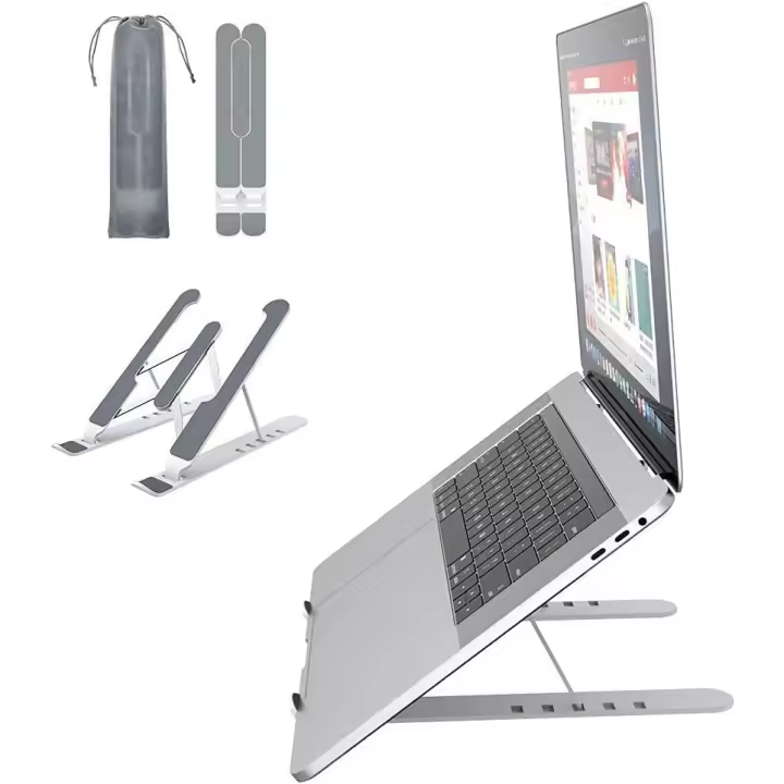 Laptop Stand, 6-Layer Adjustable Laptop Stand, Ergonomic Lightweight, Compatible with Acer Apple MacBook Air Pro Lenovo and Other Laptops Tablets Books 10" - 15.6" - 1