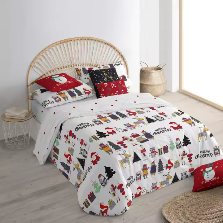BL Belum | Funda nórdica Navidad 50% algodón - 50% poliéster, Funda nórdica con Botones Laponia 17 135 (220x220) - 1