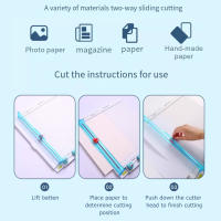 KW-trio 13095 Trimmer De Papel Herramienta De Marcado 7 En 1 Cortadora De Papel Para Manualidades Y Scrapbooking Con Hojas De Corte Y Marcado - details 10