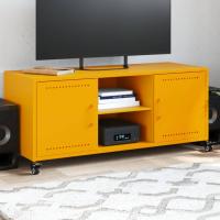 vidaXL Mueble de TV acero 100,5x39x43,5 cm en color Rosa/Verde/Blanco y más | almacenamiento funcional diseño moderno para baño dormitorio sala - details 3