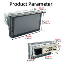 Reproductor De Radio Para Coche 7 Pulgadas 1 DIN MP5 Con Pantalla Táctil FM ISO Entrada De Poder Aux Bluetooth USB Mirror Link Universal Autoradio - details 11