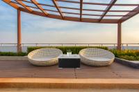 AREBOS Mesita de Polyrattan y Tablero Vidrio Mesa Auxiliar Exterior Para Jardín - details 26