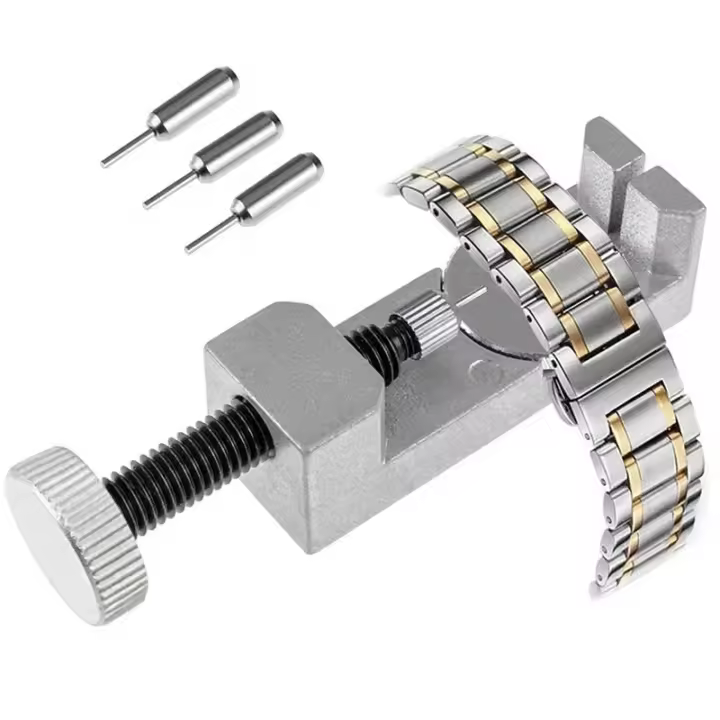 Kit De Herramientas Para Reloj De Cuarzo Ajustable En Metal Para Apple Samsung Desmontaje Y Montaje De Correa De Enlace De Pino - 1
