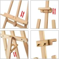 Caballete de Madera 145 cm  para Pintar de Pino Natural Decoración Bodas, Comuniones ,Funerales. - details 0