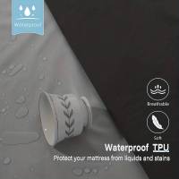 Protector De Muelles Impermeable Y Seguro Funda Para Sábanas De Color Sólido Cómoda Transpirable Y Máquina Lavable Para Adultos - details 10