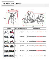 Cubierta Para Motocicleta Universal De Todas Las Estaciones Resistente Al Clima Y Al Sol Protección Exterior Impermeable Y a Prueba De Rasguños Para Scooter Tamaño M/L/XL/XXL/XXXL/XXXXL - details 0
