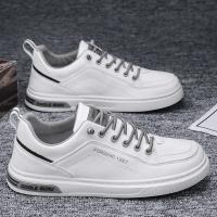Zapatos Casuales Para Hombre En Cuero Sintético Antideslizantes Y Resistentes Al Desgaste Moda Color Sólido Cómodos Zapatos Slip-On - details 1