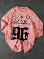 Camiseta De Verano Para Hombre 2025 Estampado Digital Deportiva Casual De Poliéster Con Cuello En V Manga Larga Para Todo El Año - details 7