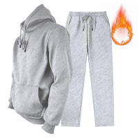 Conjunto De Deporte Casual Para Hombres 2 Piezas Con Capucha De Fleece Outfit De Sudaderas Para Uso Exterior - details 10