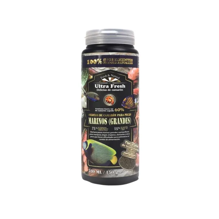 AZOO - Ultra Fresh - Pellet Premium Marinos Grano Grande (L) - Delicias de camarón para peces marinos Medianos y Grandes - 1