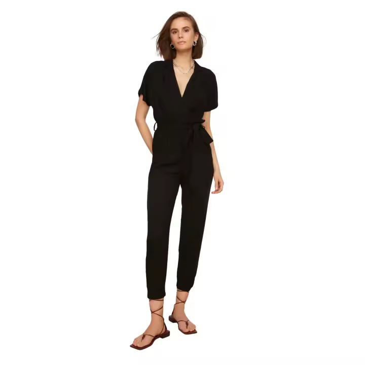 Trendyol Jumpsuit With Tile Tie Detail - 1