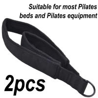 2pcs Anillas De Pilates Dobles Con Correas Para Pies En Negro Equipo De Fitness Reformer Con D-rings Bandas De Resistencia De Poliéster - details 6