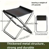 Taburete Plegable Ultra-Ligero Y Compacto Para Viajes Camping Pesca Diseño Duradero Portátil Y Ahorrador De Espacio - details 0