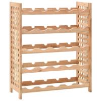 vidaXL Botellero para 25 botellas madera maciza de nogal 63x25x73 cm - details 0