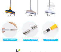 Cepillo De Limpieza Para Piso 2 En 1 Con Mango Largo Y Cepillo Desmontable Escobilla Mágica Escobilla Esponja Herramientas De Limpieza Para Cocina Y Azulejos - details 2