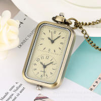 Reloj De Bolsillo Romano Dual Con Cadenas De Reloj Steampunk Cuarzo Vintage Indicador De Tiempo Doble Para Hombres Y Mujeres - details 0