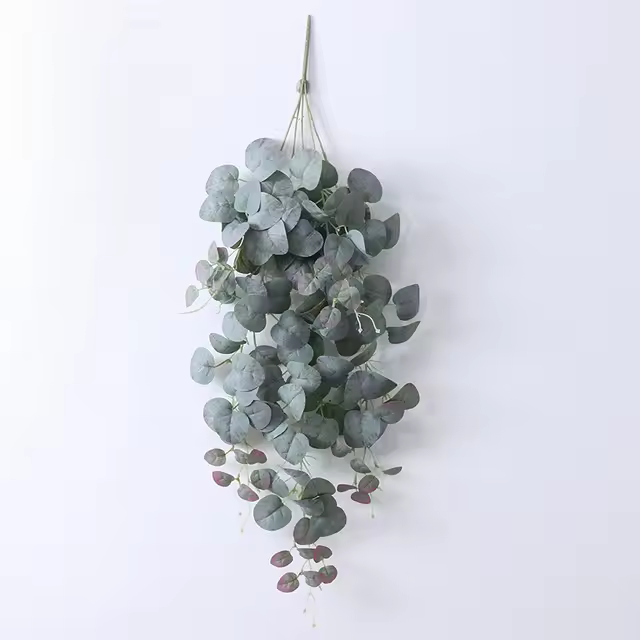 Flores Artificiales De Muro Verde Hojas De Eucalipto Colgantes Planta Falsa Vínculo Para Decoración De Hogar Navidad Boda Fondo De Escena Disposición - 1